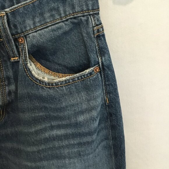 Old Navy Jeans OG Kids Unisex Sz 12 High Rise Button Front Medium Wash 5-Pocket - Picture 5 of 9